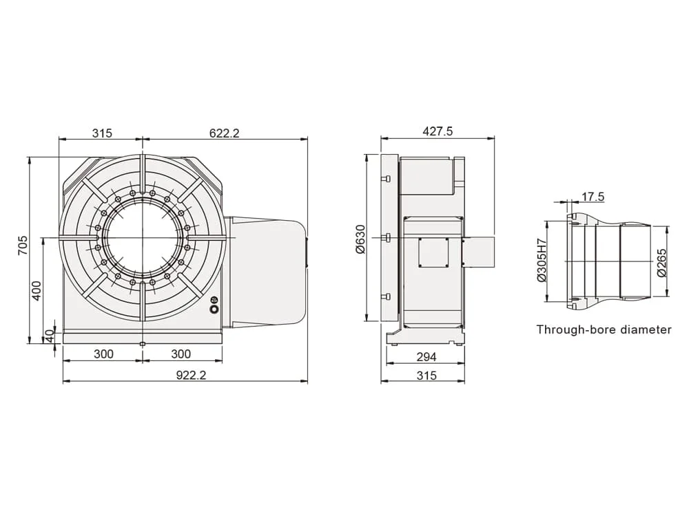 Поворотный стол с ЧПУ Detron GXA-630H