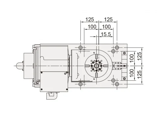 Наклонно-поворотный стол Detron DTFE-125P с прямым приводом